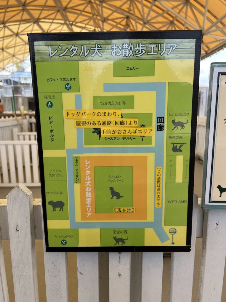 レンタル犬のお散歩エリア拡大図