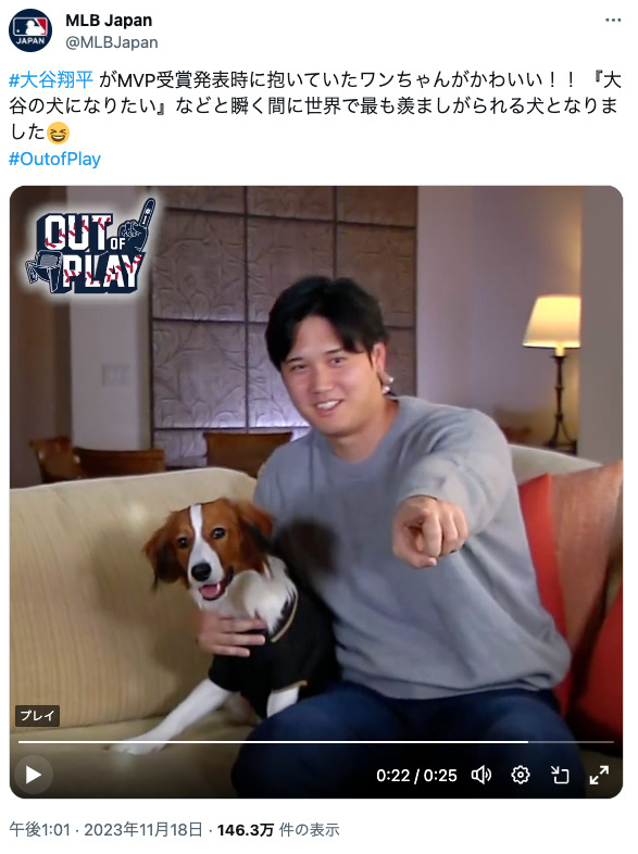 デコピン」の性別はオスかメスかアメリカの証明書があった?大谷翔平  