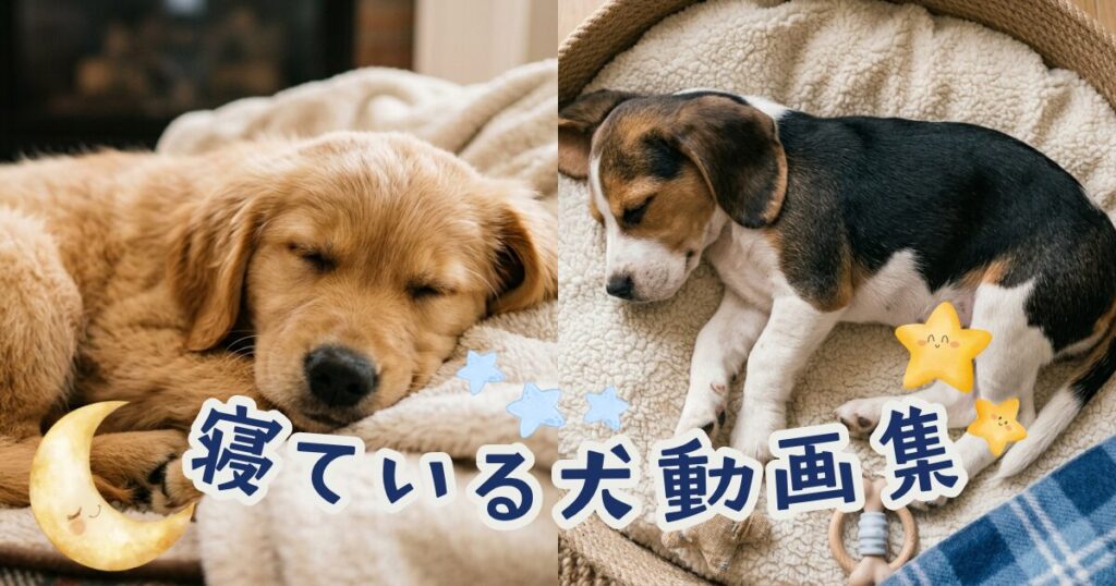 スヤスヤ♪思わずほっこりする犬たちの可愛い寝顔動画まとめ